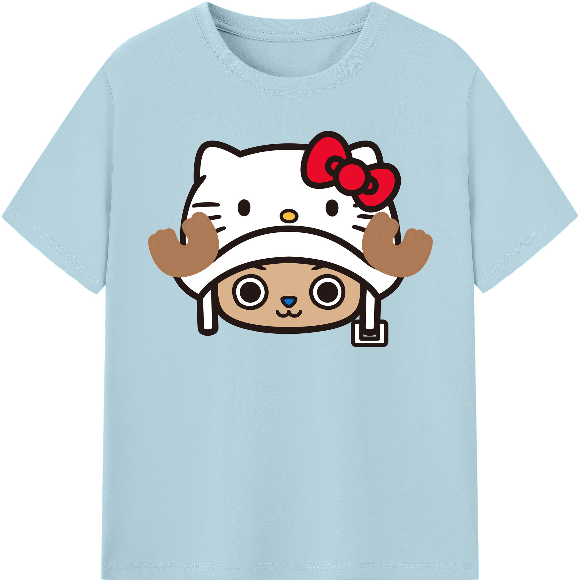 （画像用） Hello Kitty ハローキティ 綿100％半袖Tシャツ（フロントプリント）